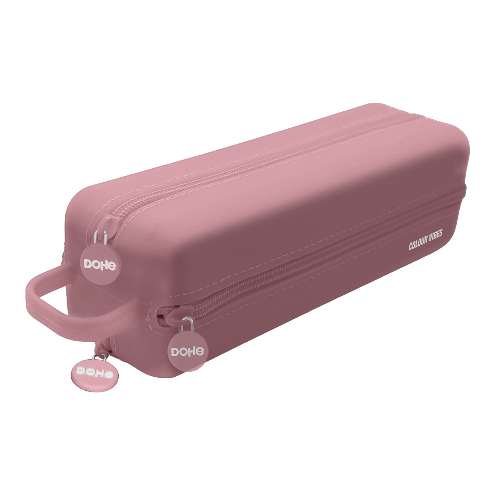 52308 PORTATODO DE SILICONA COLOR ROSA 4 CREMALLERAS DOHE - Imagen 1