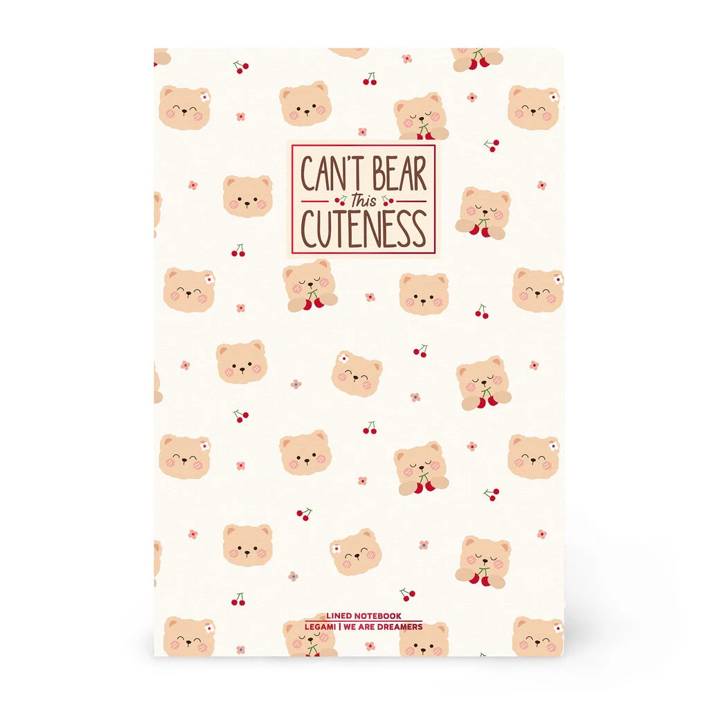 A5NOT0110_1 Cuaderno A5 rayado con tapa dura ilustrada - Osito de peluche legami - Imagen 1