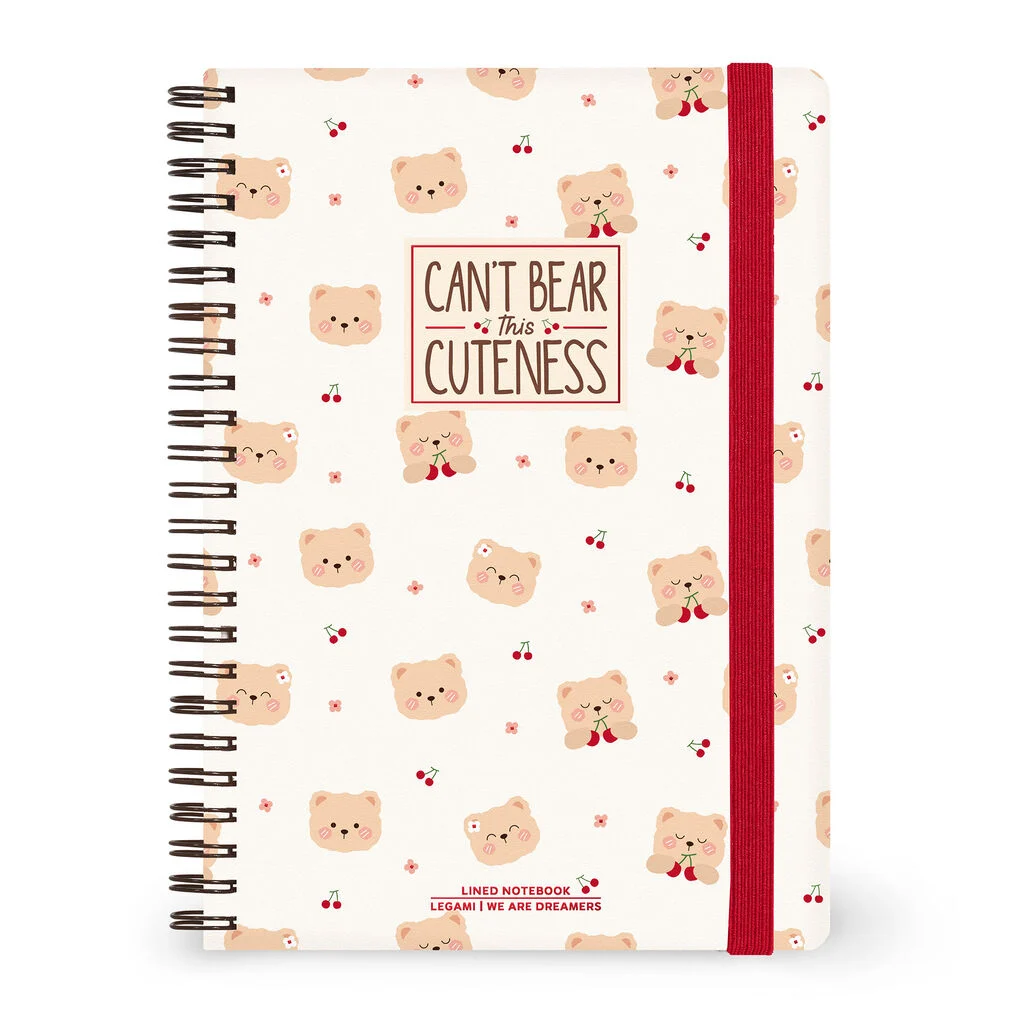 A5NOTS0059_1 Cuaderno A5 rayado con tapa dura ilustrada - Oso de peluche - Imagen 1