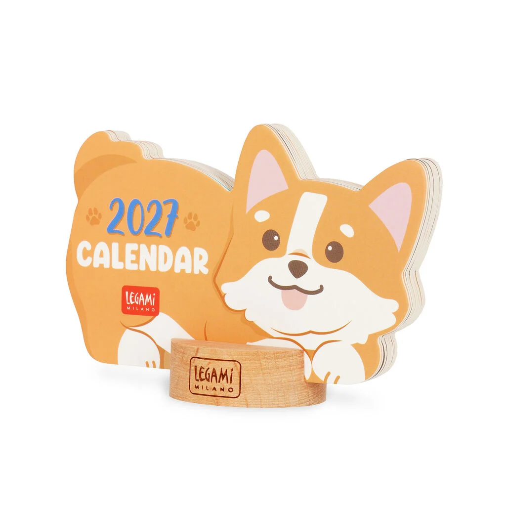CALSH270170_1 Calendario con base de madera dogs - 2027 Legami - Imagen 1