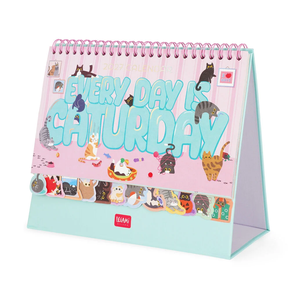 CALWS27001_1 Calendario de escritorio con pegatinas - 2027 legami - Imagen 1
