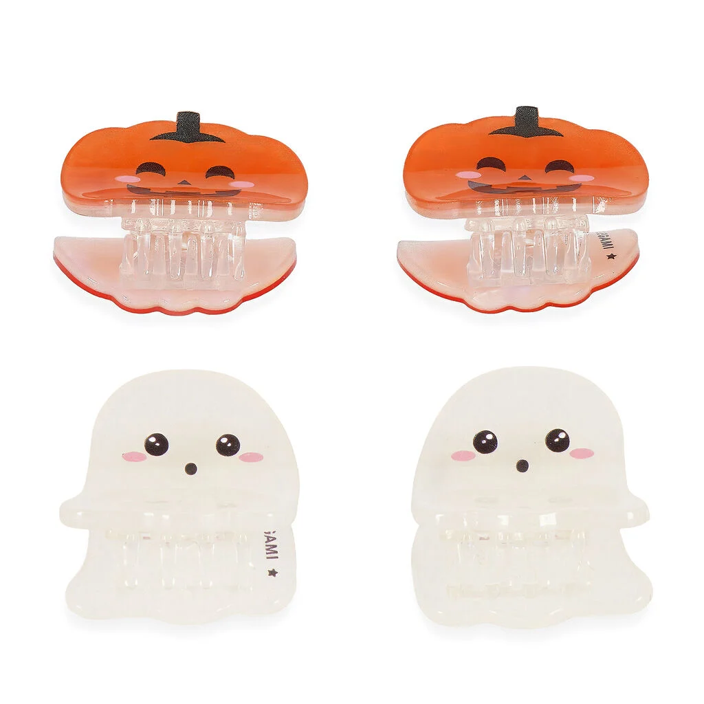 HCL0005_4 Set de 4 Mini Pinzas para Pelo de Halloween - Clip Me Up! Legami - Imagen 1