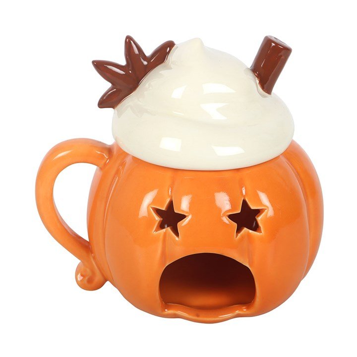 PI_57427,4 QUEMADOR DE ACEITE CON TAPA Y CALENTADOR DE CERA CON FORMA DE CALABAZA ST - Imagen 1