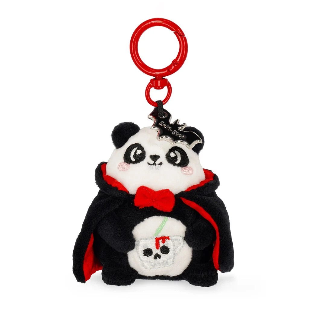SPK0021_1 Llavero de Peluche Panda "Bam-Boo!" Halloween - Tiny Super Soft! Legami - Imagen 1