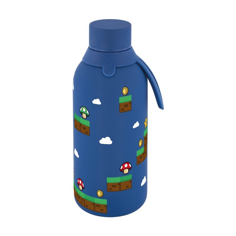 V42G00021834-04 BOTELLA TÉRMICA AZUL OSCURO - LEVEL MARIO BOSS LOVELY STORY - Imagen 1