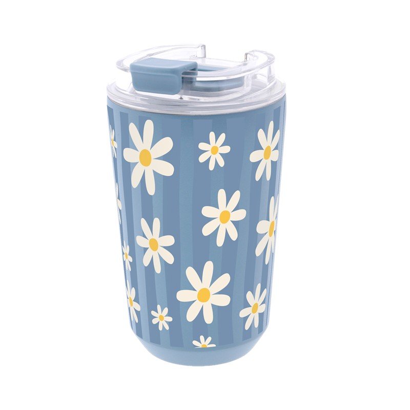 V42G00021974-05 VASOS TÉRMICOS 400ML - PETROL BLUE -FLORAL PICNIC LOVELY STORY - Imagen 1