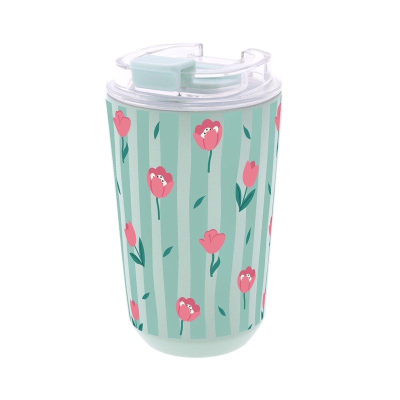 V42G00021976-05 VASOS TÉRMICOS 400ML - MINT - FLORAL PICNIC LOVELY STORY - Imagen 1
