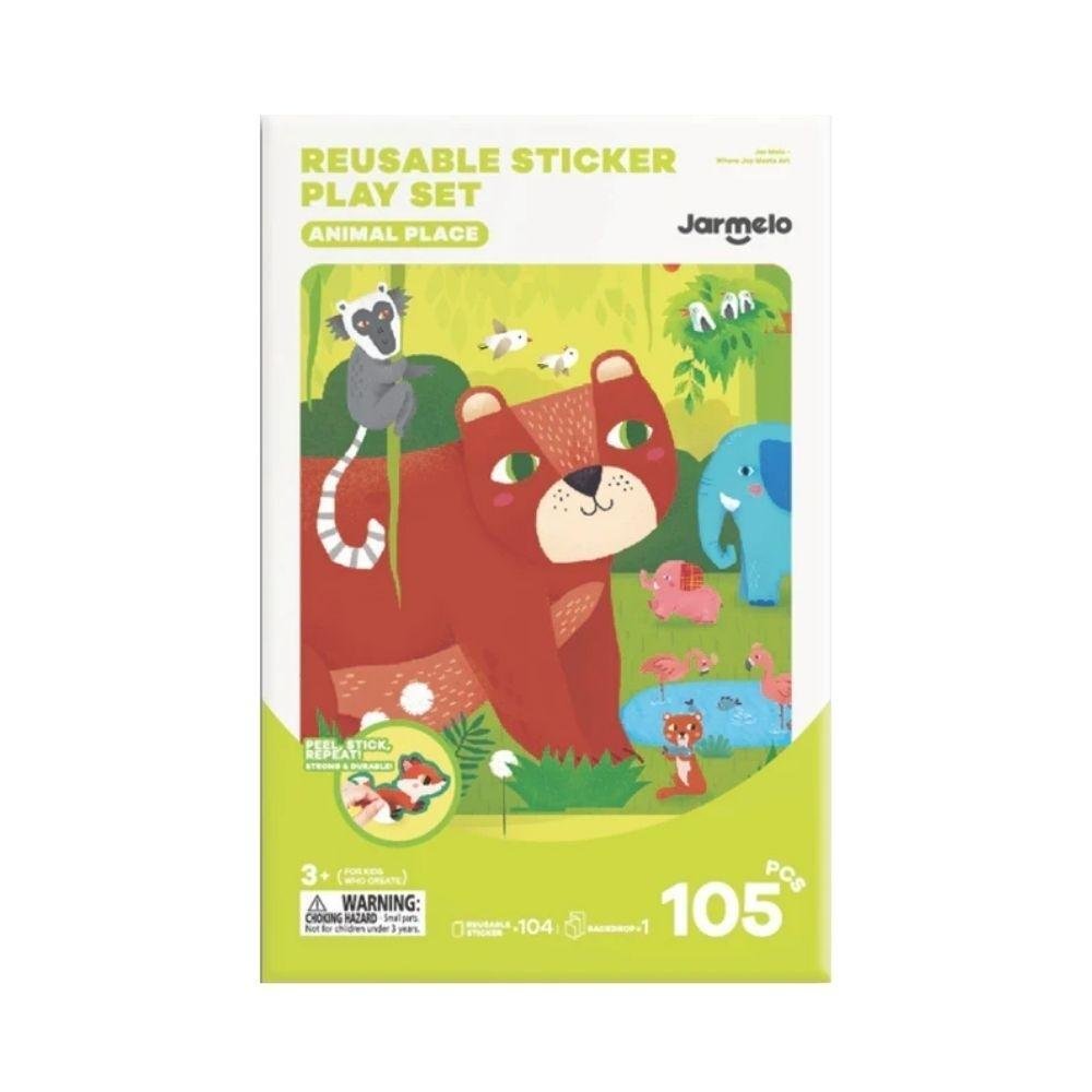 ja97229-libro-pegatinas-reutilizables-animal-place-1 Libro Pegatinas Reutilizables ANIMAL PLACE JARMELO - Imagen 1