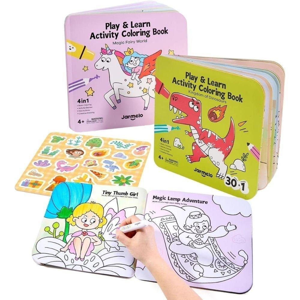 ja99445-set-de-2-libros-actividades-play--learn-dino--fairy-world-1 Set de 2 libros Actividades Play & Learn DINO & FAIRY WORLD Jarmelo - Imagen 1