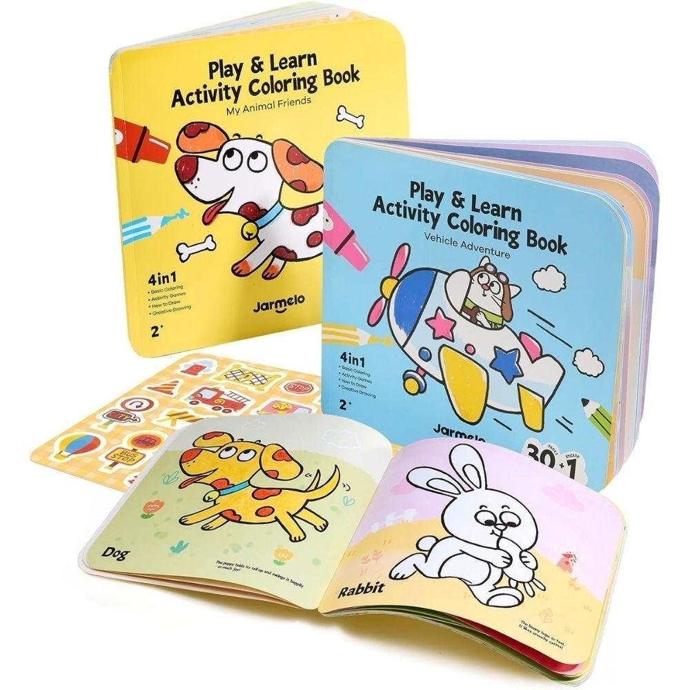 ja99452-set-de-2-libros-actividades-play--learn-animals--vehicles-1 (1) Set de 2 libros Actividades Play & Learn ANIMALS & VEHICLES. Jarmelo - Imagen 1