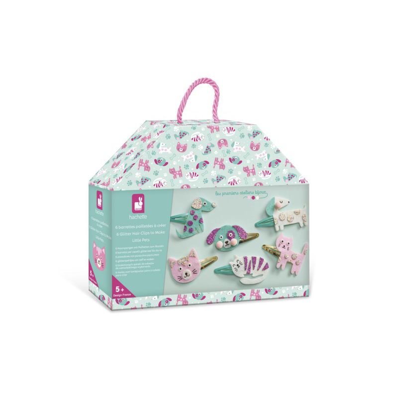 72710 6 PASADORES CON PURPURINA LITTLE PETS JANOD - Imagen 1