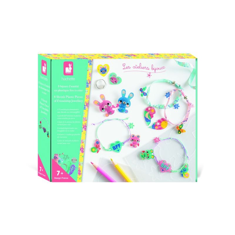 77983 8 JOYAS DE LA AMISTAD DE PLASTICO RETRACTI - Imagen 1