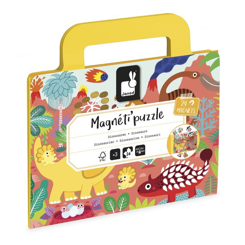 81365 MAGNETI'PUZZLES - DINO 24 PZ JANOB - Imagen 1