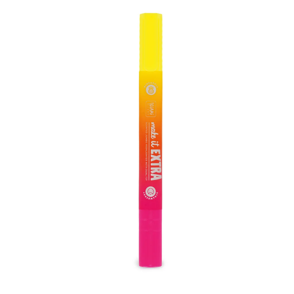 JUH0001_1 Resaltador perfumado Make It Extra Giant con doble punta ROSA Y AMARILLO - Imagen 1