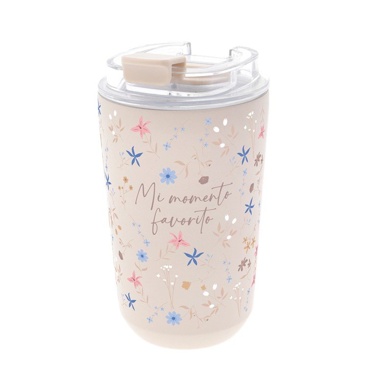 V42G00020178-10 VASOS TÉRMICOS INT. CERAMICO 400ML - SAND - MI MOMENTO FAVORITO LOVELY - Imagen 1