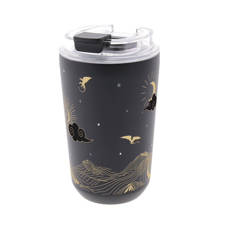 V42G00020180-10 VASOS TÉRMICOS INT. CERAMICO 400ML -BLACK - DRACONIS LOVELY - Imagen 1