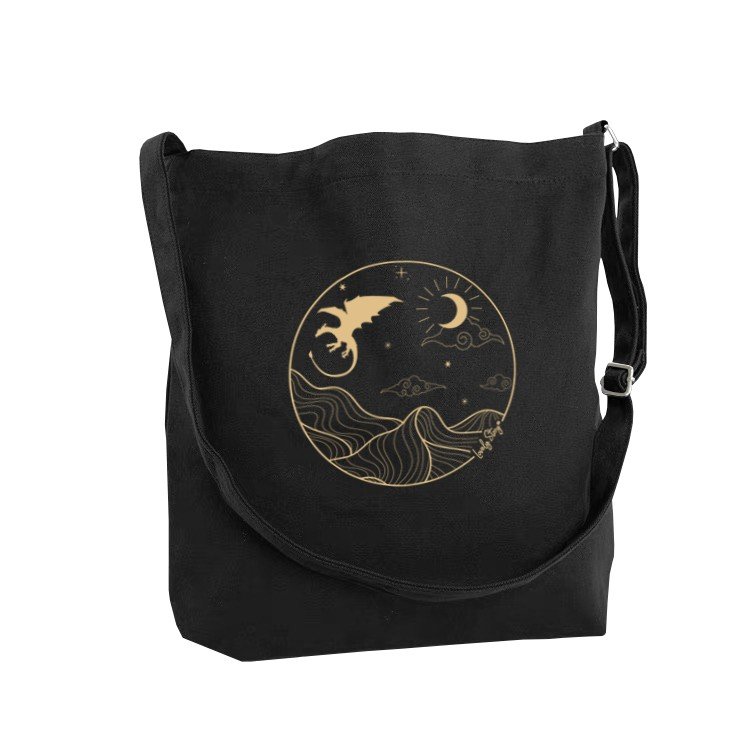 V42G00020910-10 BOLSA DE TELA / TOTE BAGS - BLACK - DRACONIIS LOVELY - Imagen 1