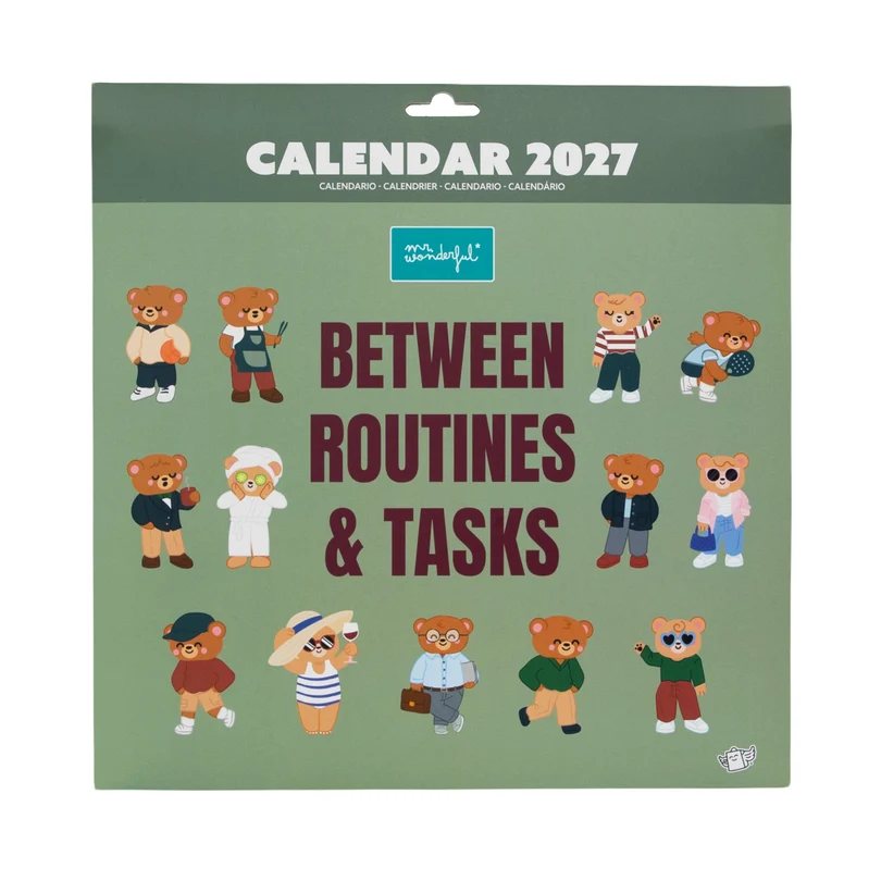 mrw-8445641083203-poster-calendar-2027-between-routins-and-tasks_un_01_1 Poster calendar 2027 - Between routins & tasks MR WONDERFUL - Imagen 1